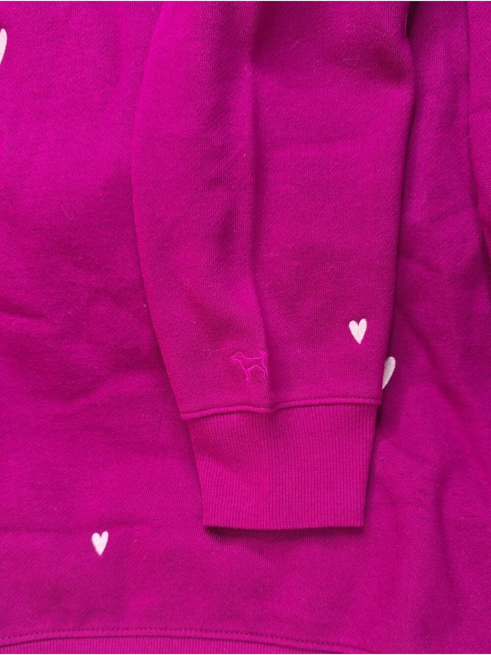 VS Pink Campus Fleece Oversized Crew Sweatshirt Sz Med NWT - Picture 5 of 6